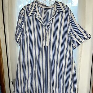 Old Navy Blue and White Striped Dress